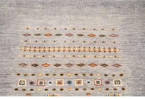Tappeto Gabbeh Nova Figurativo Grigio Multicolore 78x127 Cm