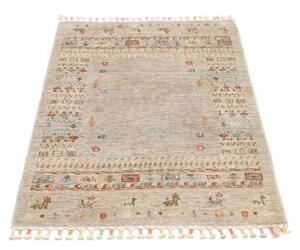 Tappeto Gabbeh Nova Figurativo Beige Multicolore 77x128 Cm