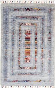 Tappeto Gabbeh Nova Geometrico Azzurro Grigio 80x118 Cm