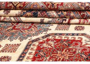 Tappeto Kazak Fine Geometrico Avorio Rosso 268x363 Cm