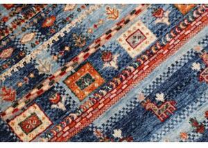 Tappeto Gabbeh Nova Figurativo Blu Azzurro 81x125 Cm