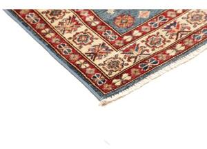 Tappeto Kazak Fine Stilizzato Blu Rosso Corsia 86x306 Cm