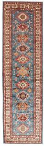 Tappeto Kazak Fine Stilizzato Blu Rosso Corsia 86x306 Cm