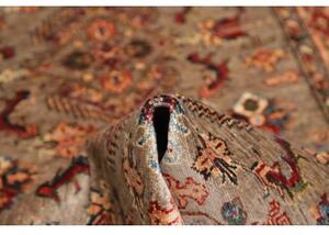 Tappeto Kazak Fine Stilizzato Marrone Tortora Rosso Mattone 87x152 Cm