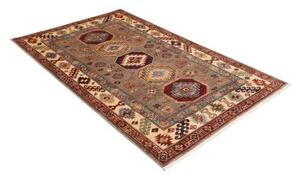 Tappeto Kazak Fine Geometrico Tortora Multicolore 122x190 Cm