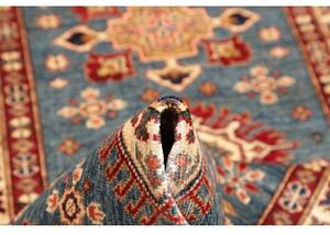 Tappeto Kazak Fine Stilizzato Blu Rosso Corsia 86x306 Cm