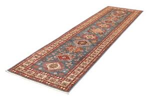 Tappeto Kazak Fine Stilizzato Blu Rosso Corsia 86x306 Cm