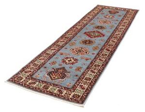 Tappeto Kazak Fine Stilizzato Azzurro Rosso Corsia 86x261 Cm