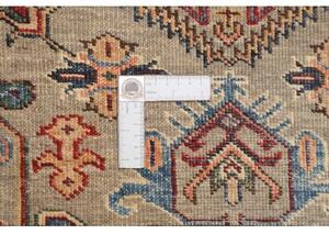 Tappeto Kazak Fine Stilizzato Marrone Tortora Rosso Mattone 87x152 Cm