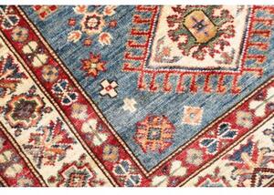 Tappeto Kazak Fine Stilizzato Blu Rosso Corsia 86x306 Cm