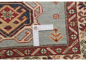 Tappeto Kazak Fine Stilizzato Azzurro Rosso Corsia 86x261 Cm