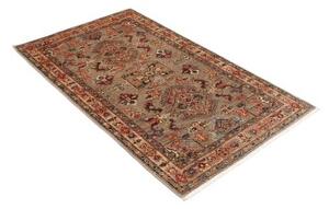 Tappeto Kazak Fine Stilizzato Marrone Tortora Rosso Mattone 87x152 Cm