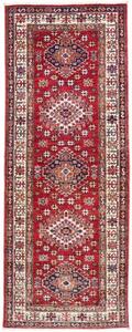 Tappeto Kazak Fine Geometrico Rosso Blu Corsia 79x205 Cm