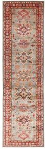 Tappeto Kazak Fine Geometrico Grigio Rosso Corsia 83x297 Cm