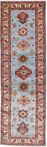 Tappeto Kazak Fine Stilizzato Azzurro Rosso Corsia 86x261 Cm
