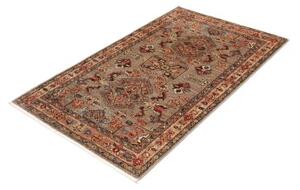 Tappeto Kazak Fine Stilizzato Marrone Tortora Rosso Mattone 87x152 Cm