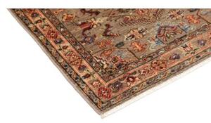 Tappeto Kazak Fine Stilizzato Marrone Tortora Rosso Mattone 87x152 Cm