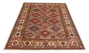 Tappeto Kazak Fine Geometrico Beige Rosso 126x184 Cm
