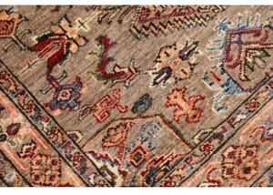 Tappeto Kazak Fine Stilizzato Marrone Tortora Rosso Mattone 87x152 Cm