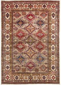 Tappeto Kazak Fine Geometrico Beige Rosso 126x184 Cm