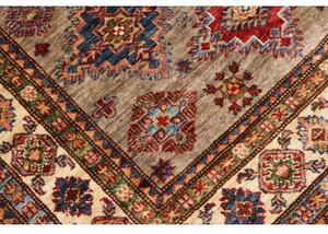 Tappeto Kazak Fine Geometrico Beige Rosso 126x184 Cm