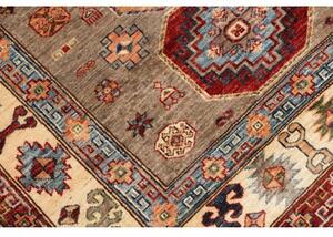 Tappeto Kazak Fine Geometrico Tortora Multicolore 122x190 Cm