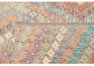 Tappeto Kilim Geometrico Beige Grigio 323x390 Cm