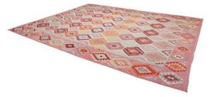 Tappeto Kilim Geometrico Rosa Azzurro 300x384 Cm