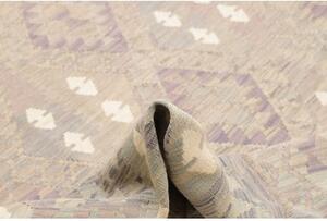 Tappeto Kilim Geometrico Beige Malva 242x290 Cm