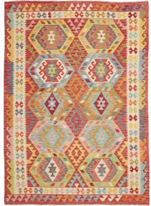 Tappeto Kilim Stilizzato Rosso Multicolore 177x250 Cm