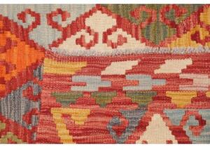 Tappeto Kilim Geometrico Rosso Arancione 176x250 Cm