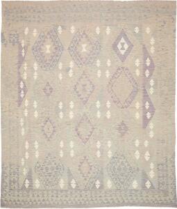 Tappeto Kilim Geometrico Beige Malva 242x290 Cm