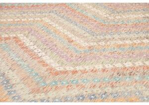 Tappeto Kilim Geometrico Beige Grigio 323x390 Cm