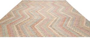 Tappeto Kilim Geometrico Beige Grigio 323x390 Cm