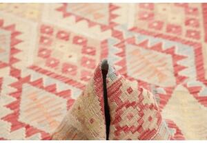 Tappeto Kilim Geometrico Rosso Avorio 179x235 Cm