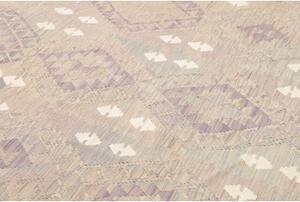 Tappeto Kilim Geometrico Beige Malva 242x290 Cm