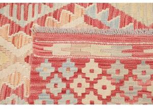 Tappeto Kilim Geometrico Rosso Avorio 179x235 Cm
