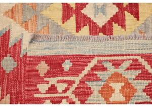 Tappeto Kilim Geometrico Rosso Beige 176x246 Cm