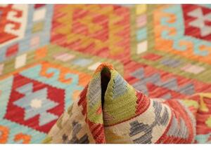 Tappeto Kilim Stilizzato Rosso Multicolore 177x250 Cm