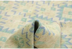 Tappeto Kilim Geometrico Beige Azzurro 173x250 Cm