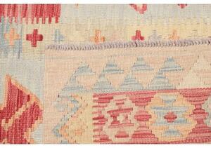 Tappeto Kilim Geometrico Rosso Avorio 153x195 Cm