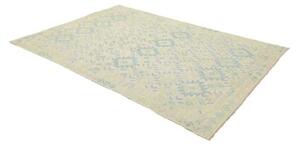 Tappeto Kilim Geometrico Beige Azzurro 173x250 Cm