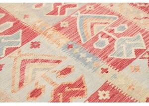 Tappeto Kilim Geometrico Rosso Avorio 153x195 Cm