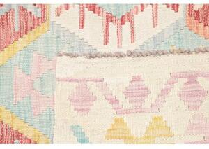 Tappeto Kilim Stilizzato Avorio Azzurro 180x243 Cm
