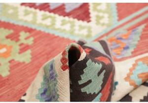 Tappeto Kilim Stilizzato Terracotta Avorio 178x260 Cm