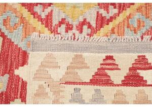 Tappeto Kilim Stilizzato Rosso Beige 172x234 Cm