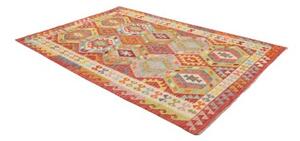 Tappeto Kilim Stilizzato Rosso Multicolore 177x250 Cm