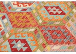 Tappeto Kilim Stilizzato Rosso Multicolore 177x250 Cm