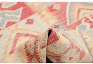 Tappeto Kilim Geometrico Rosso Avorio 153x195 Cm