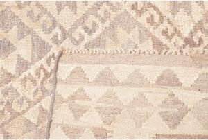 Tappeto Kilim Geometrico Beige Grigio Chiaro 187x300 Cm